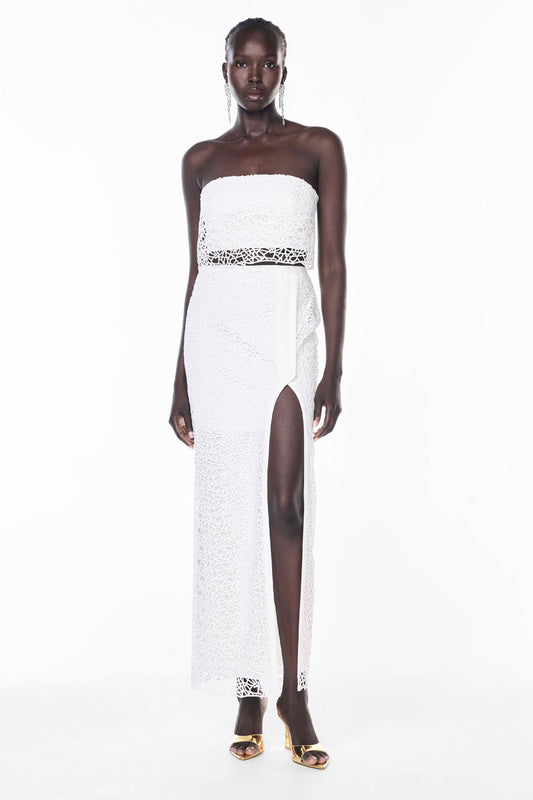 Image of a model wearing Skirts. Productname: Kissing You Skirt in WHITE colour by brand - Manning Cartell