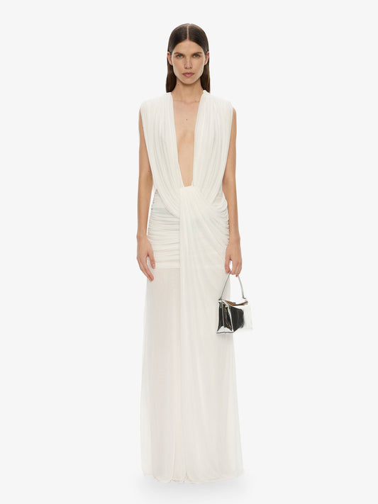 Image of Dresses. Productname: Christopher Esber Ripple Drape Gown in White colour by brand - Christopher Esber