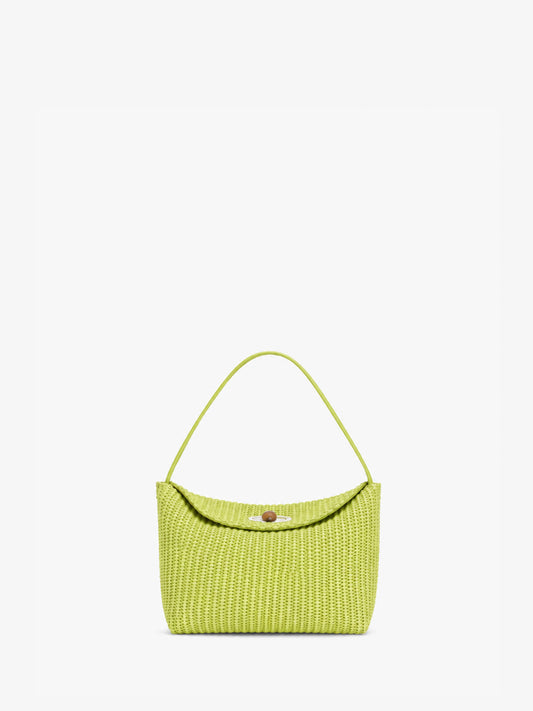 Image of Bags. Product name - Turnlock Raffia Mini Bag in Verde colour by brand - CHRISTOPHER ESBER
