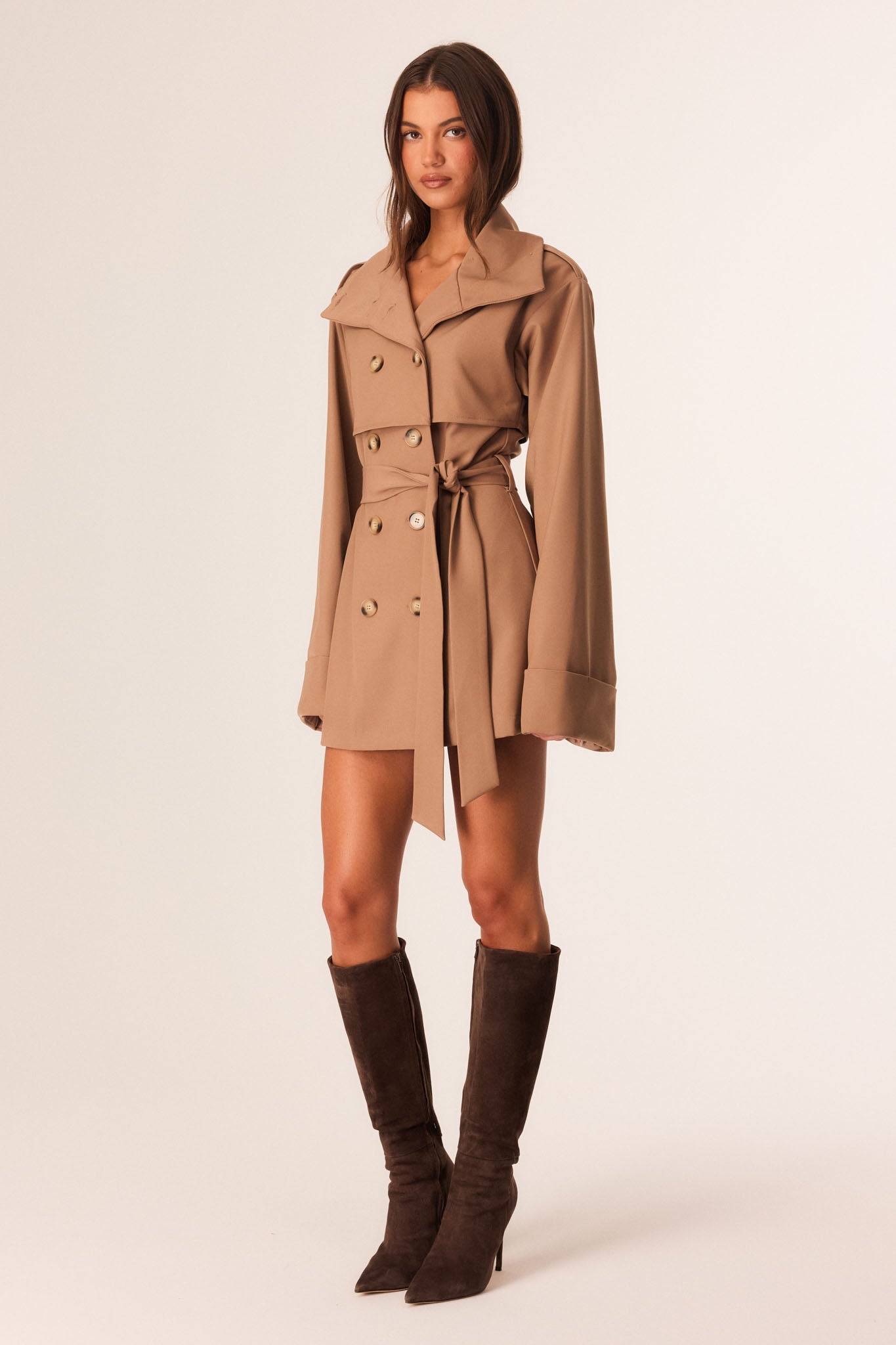 SNDYS MYKA TRENCH JACKET (Tan)