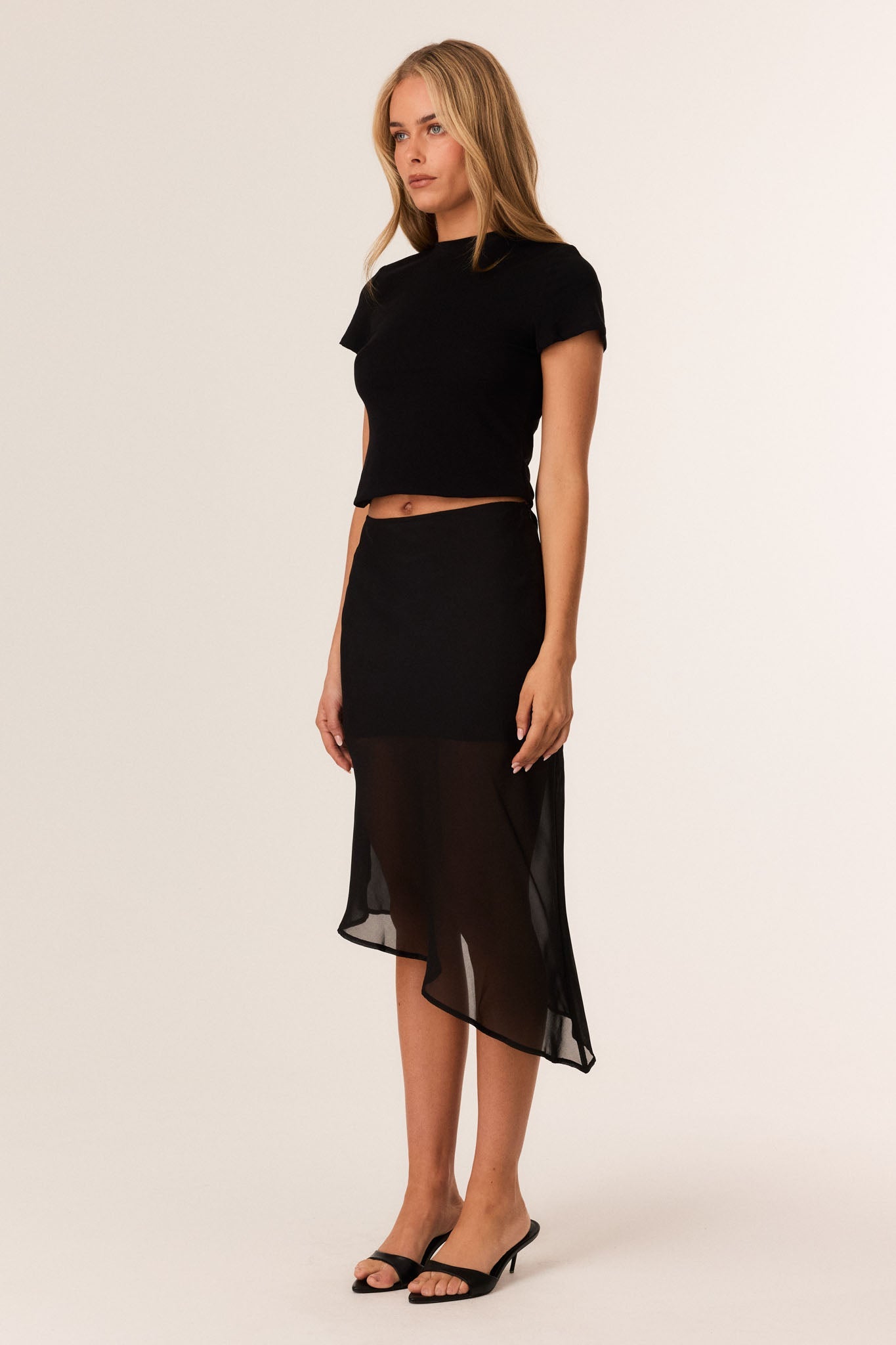 SNDYS LAELIA MIDI SKIRT (Black)