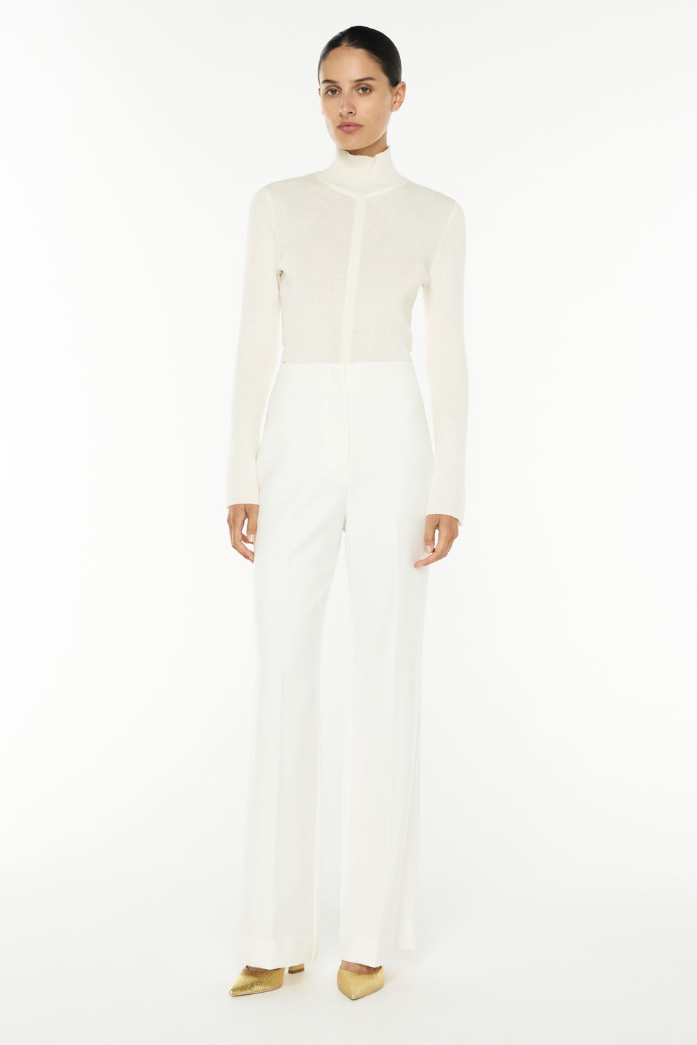 Lines Of Distinction Knit Top (Ivory)