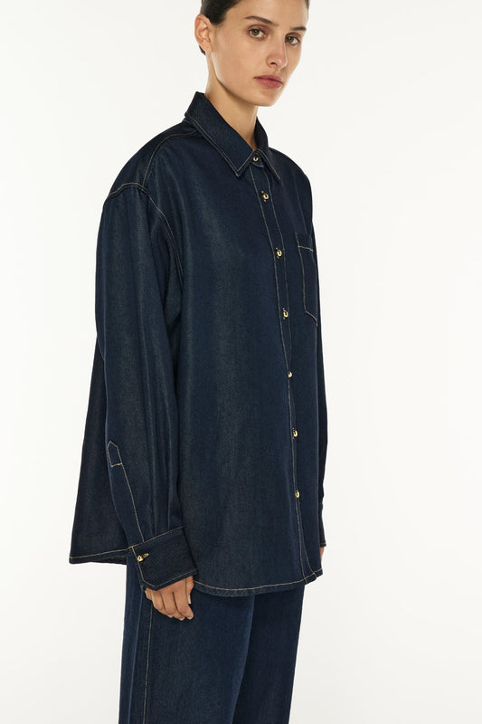 Off The Wall Shirt (Dark Indigo)