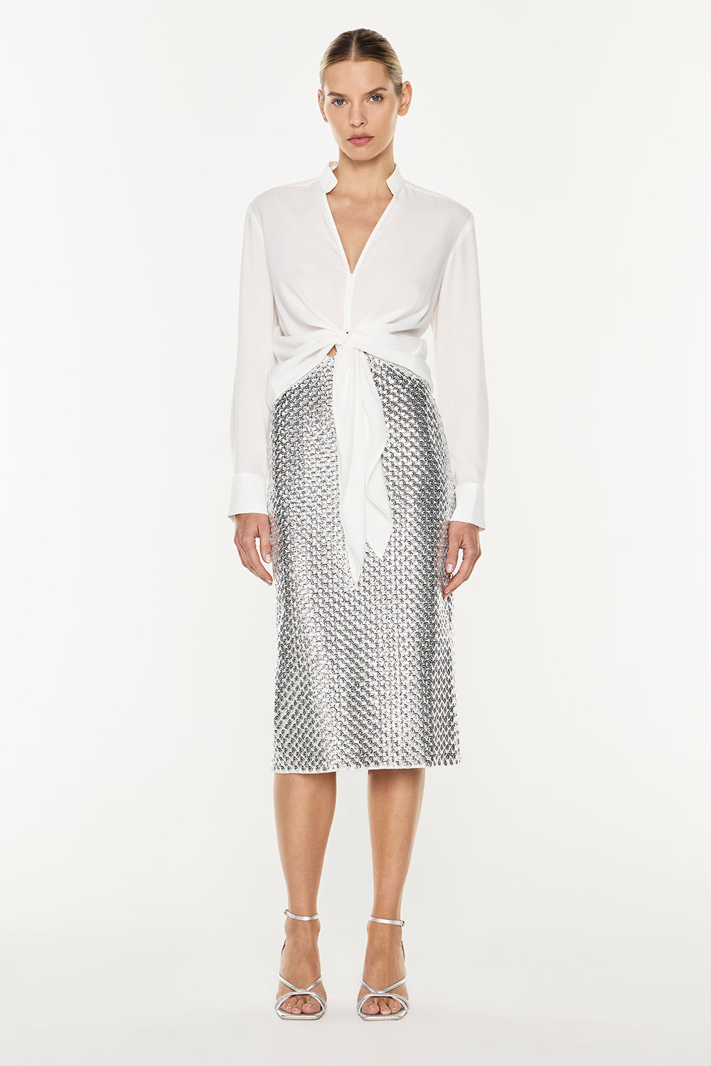 Opulent Scale Skirt (Silver)