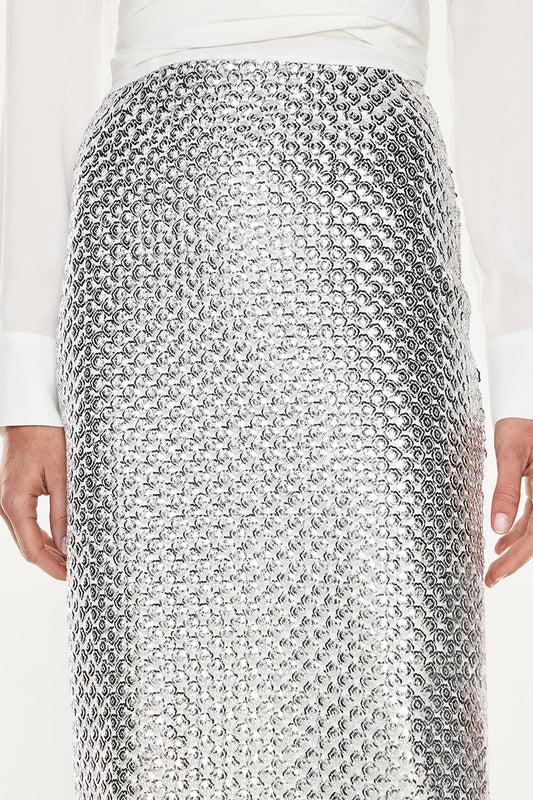 Opulent Scale Skirt (Silver)