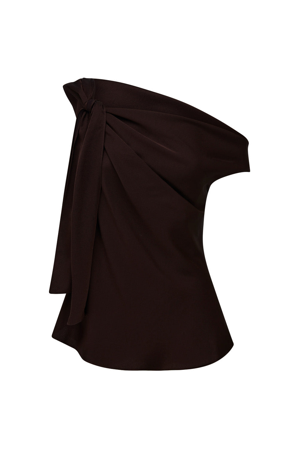 Glossed Over Tie Top (Truffle)