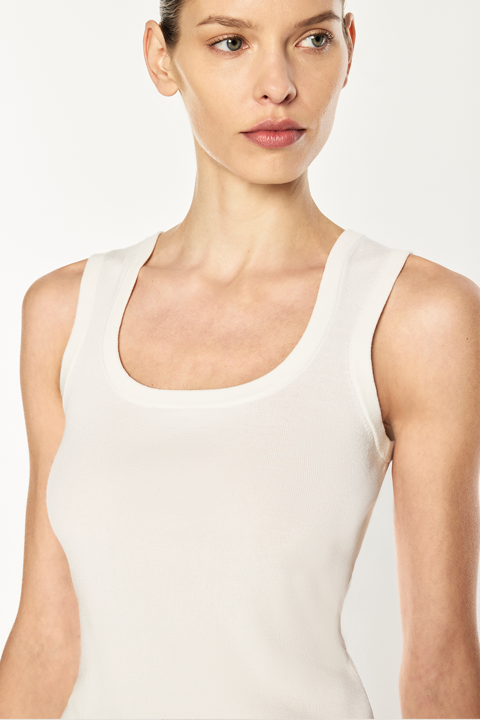 Go Figure Knit Tank (White)