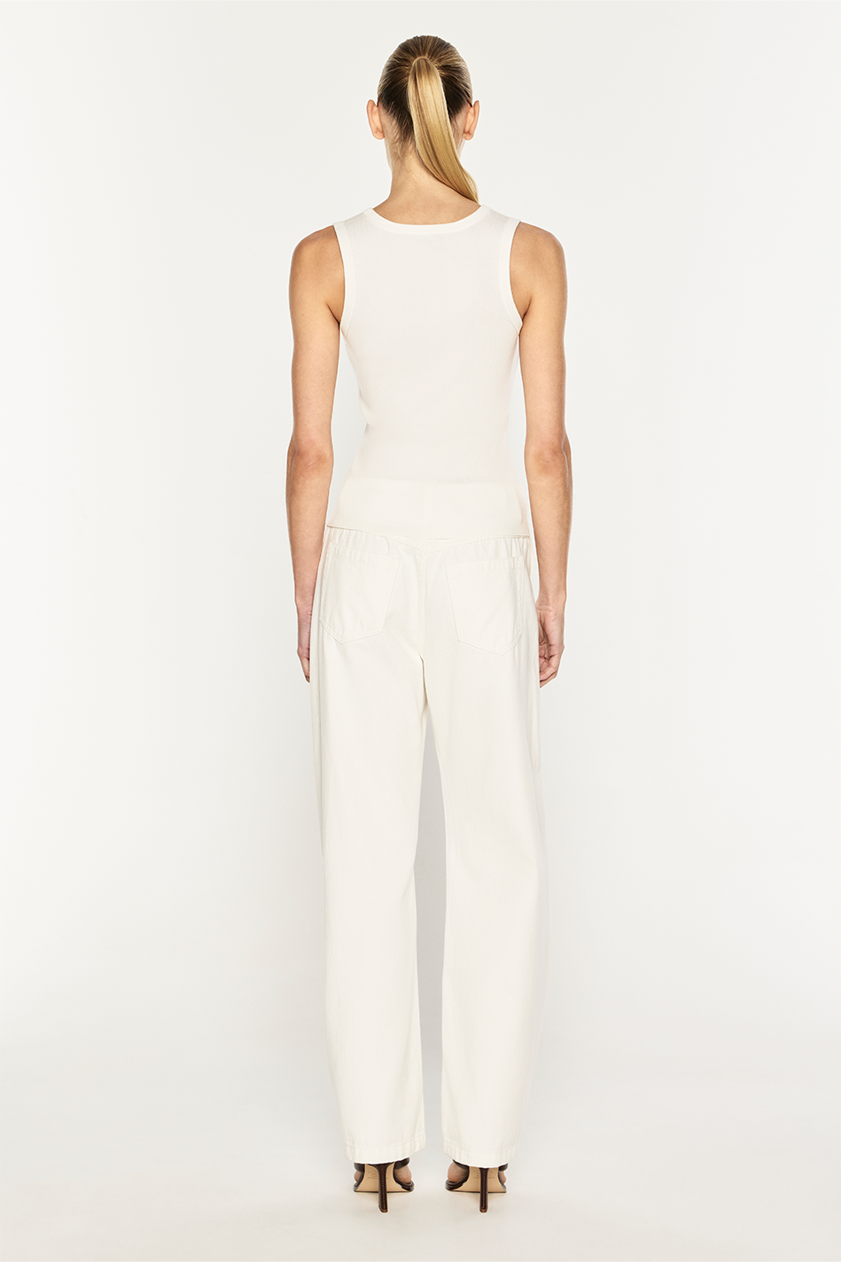 Go Figure Knit Tank (White)