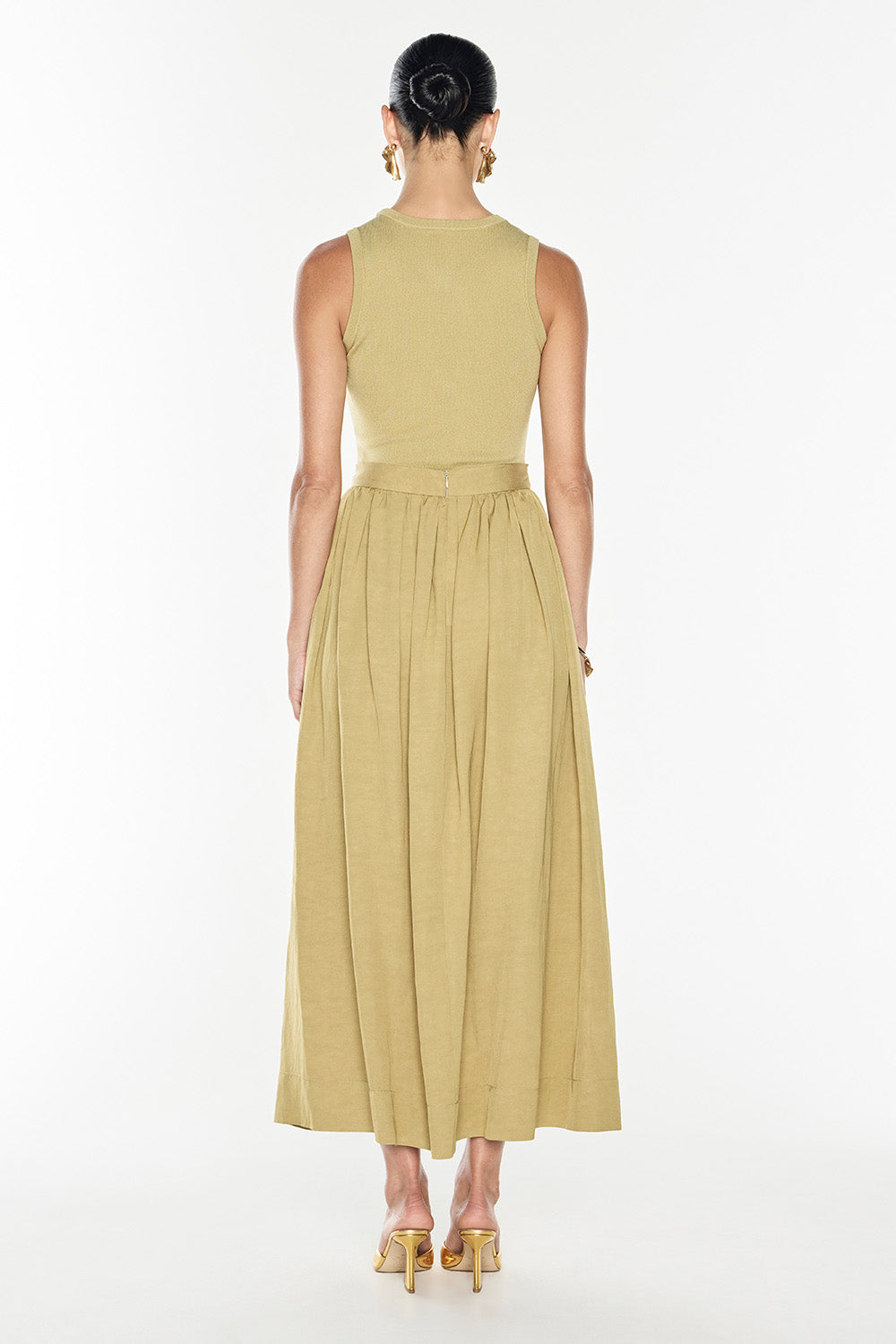 Go Figure Knit Tank (Khaki Gold)