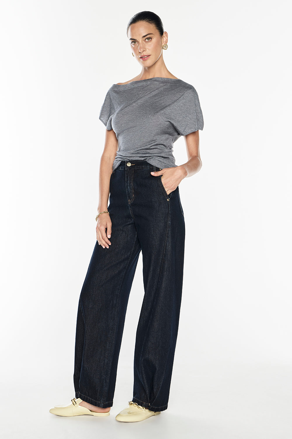 Melody Drape Knit (Graphite)