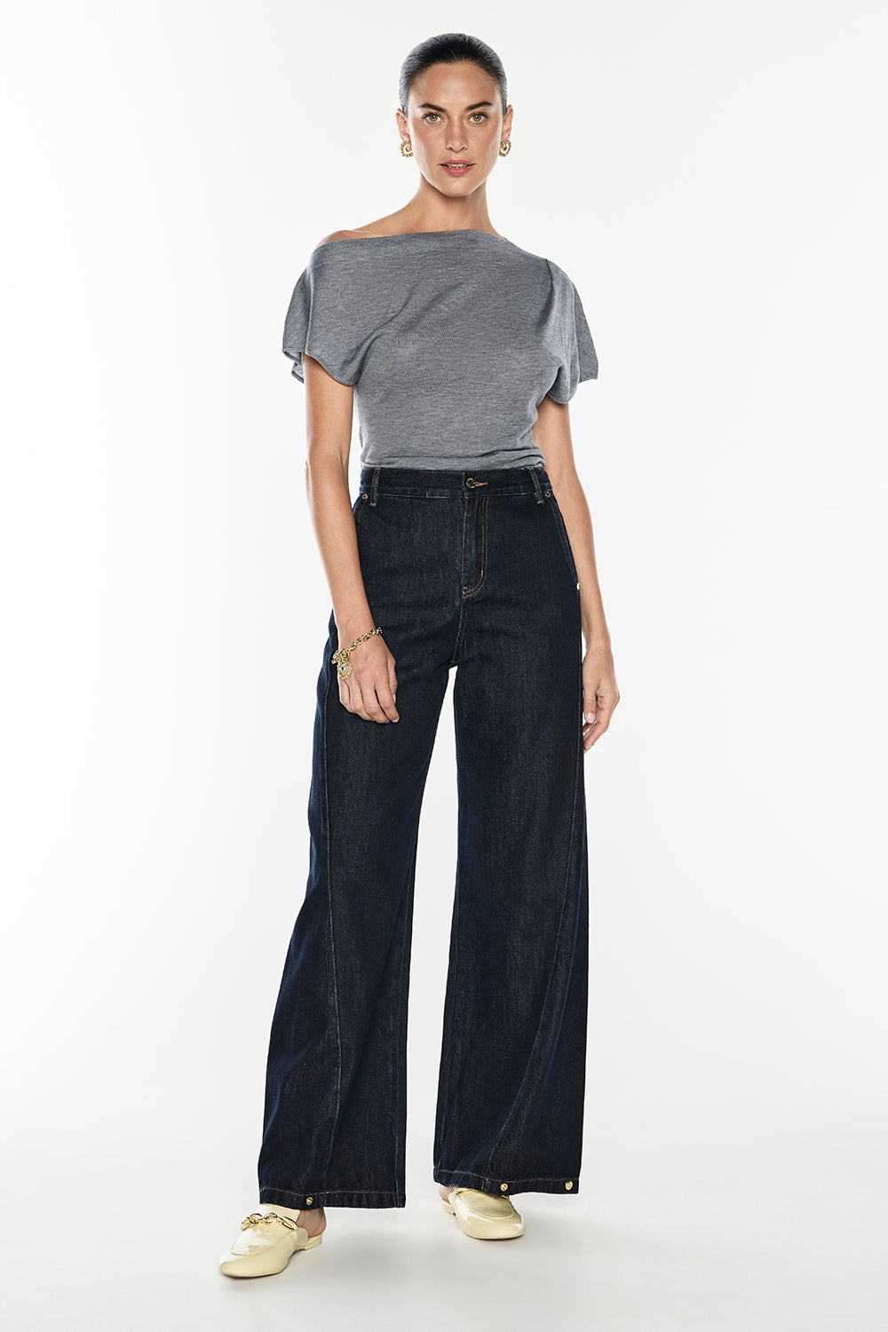 Melody Drape Knit (Graphite)