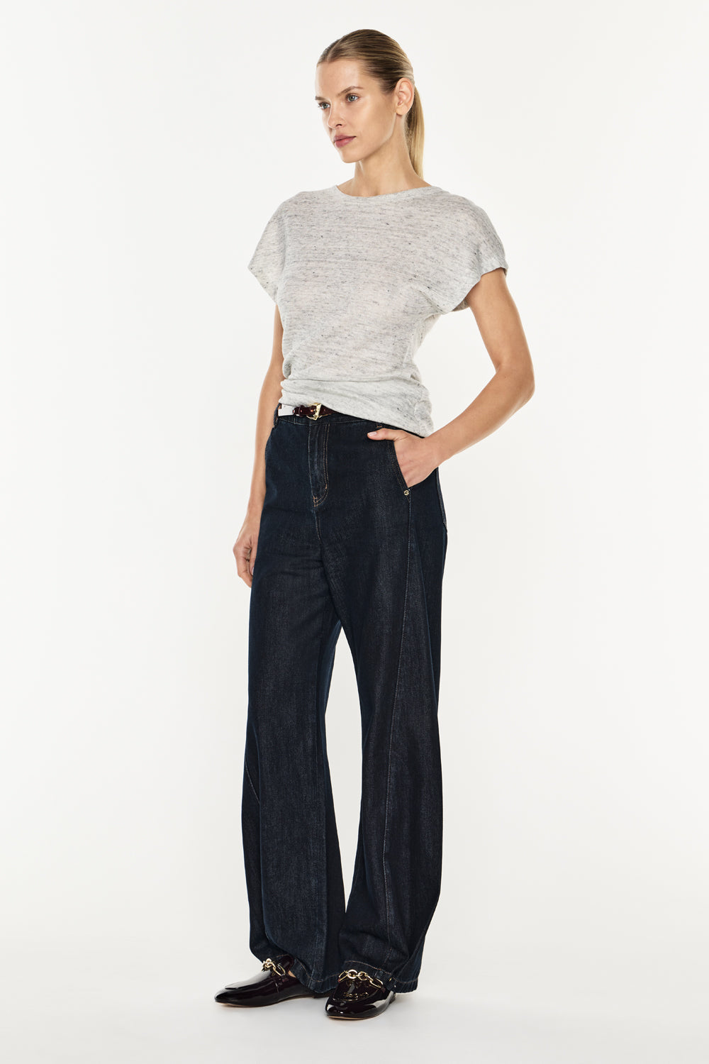 Cloudy Melange Top (Grey Melange)
