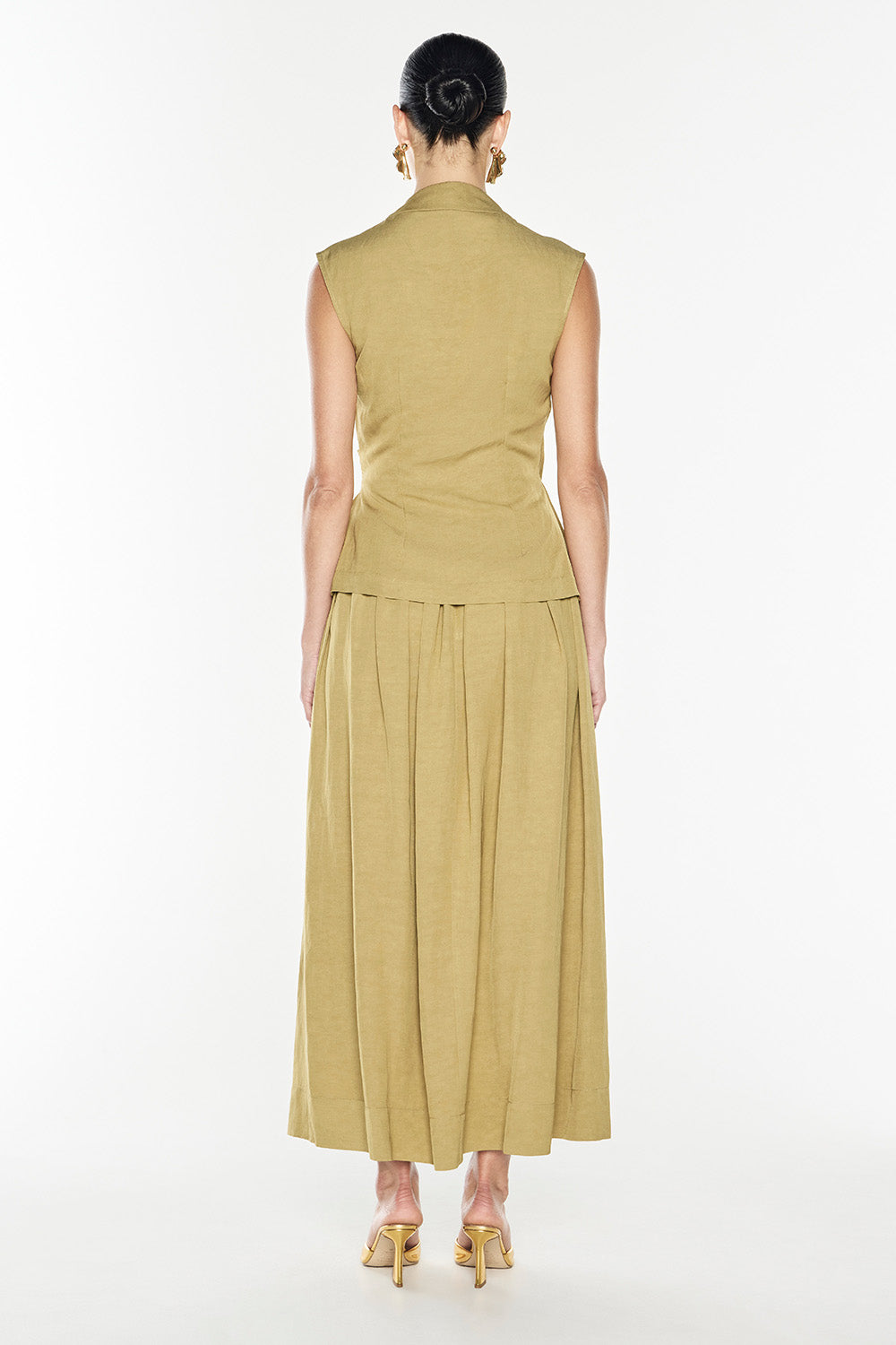 Final Note Skirt (Khaki Gold)
