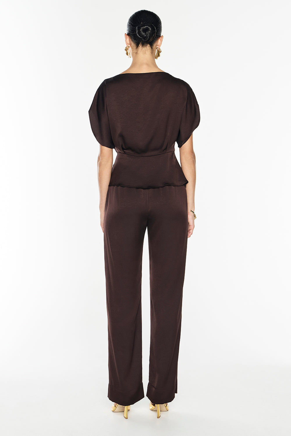Glossed Over Pull On Pant (Truffle)