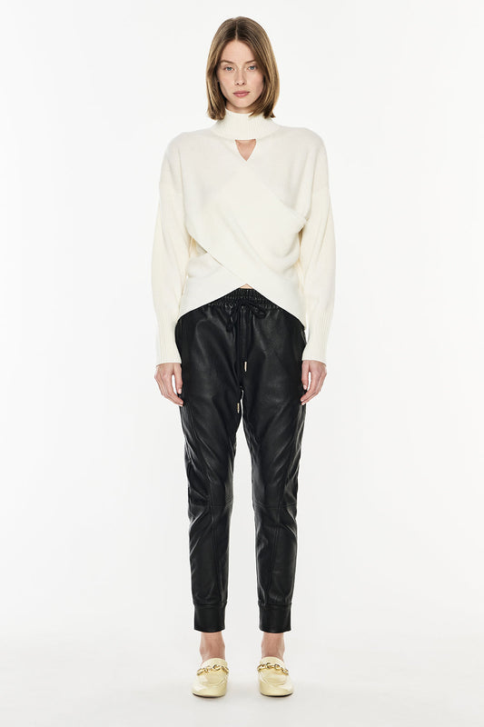 Future Icon Stretch Leather Pant (Black)