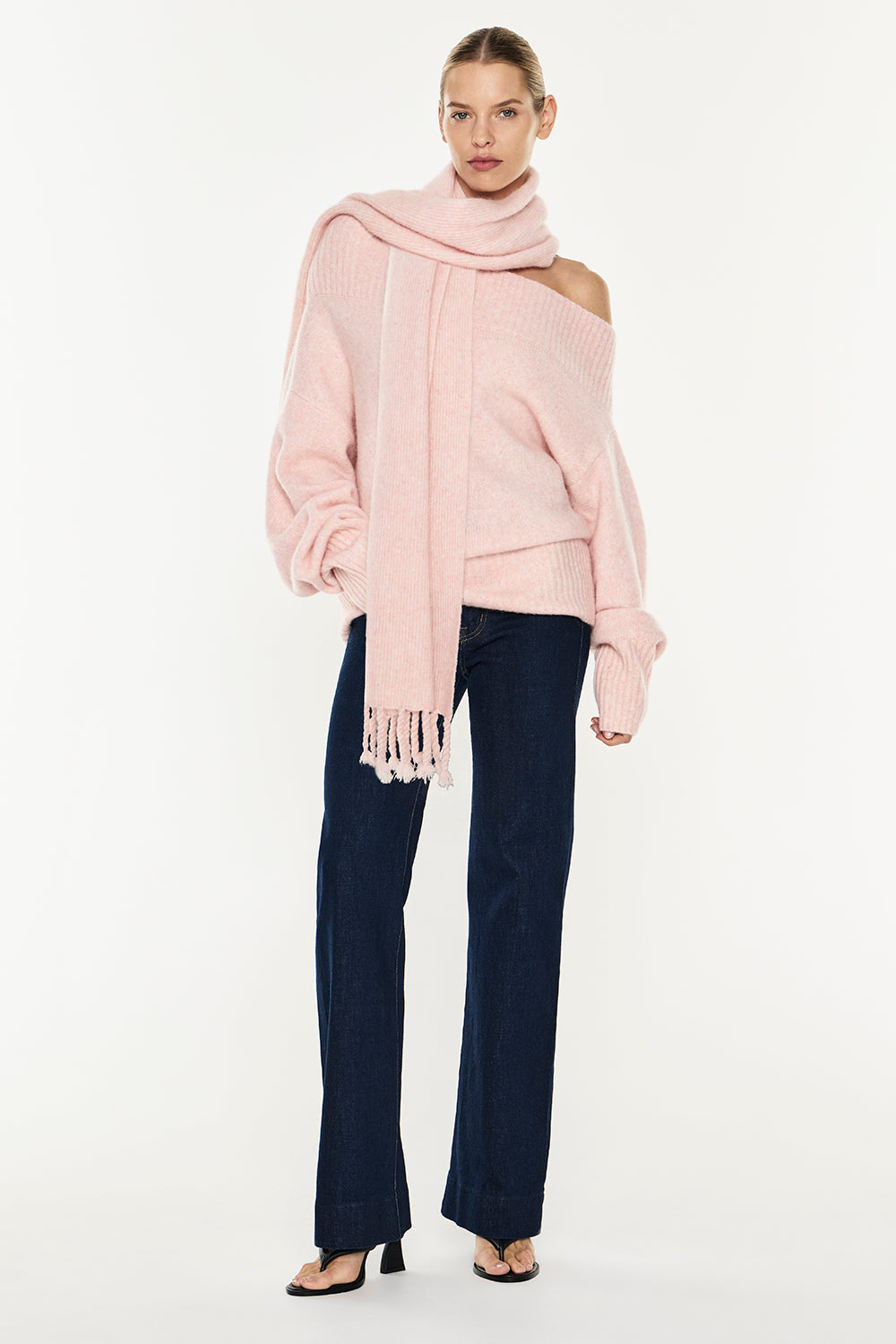Frame Of Mind Scarf (Pink Melange)