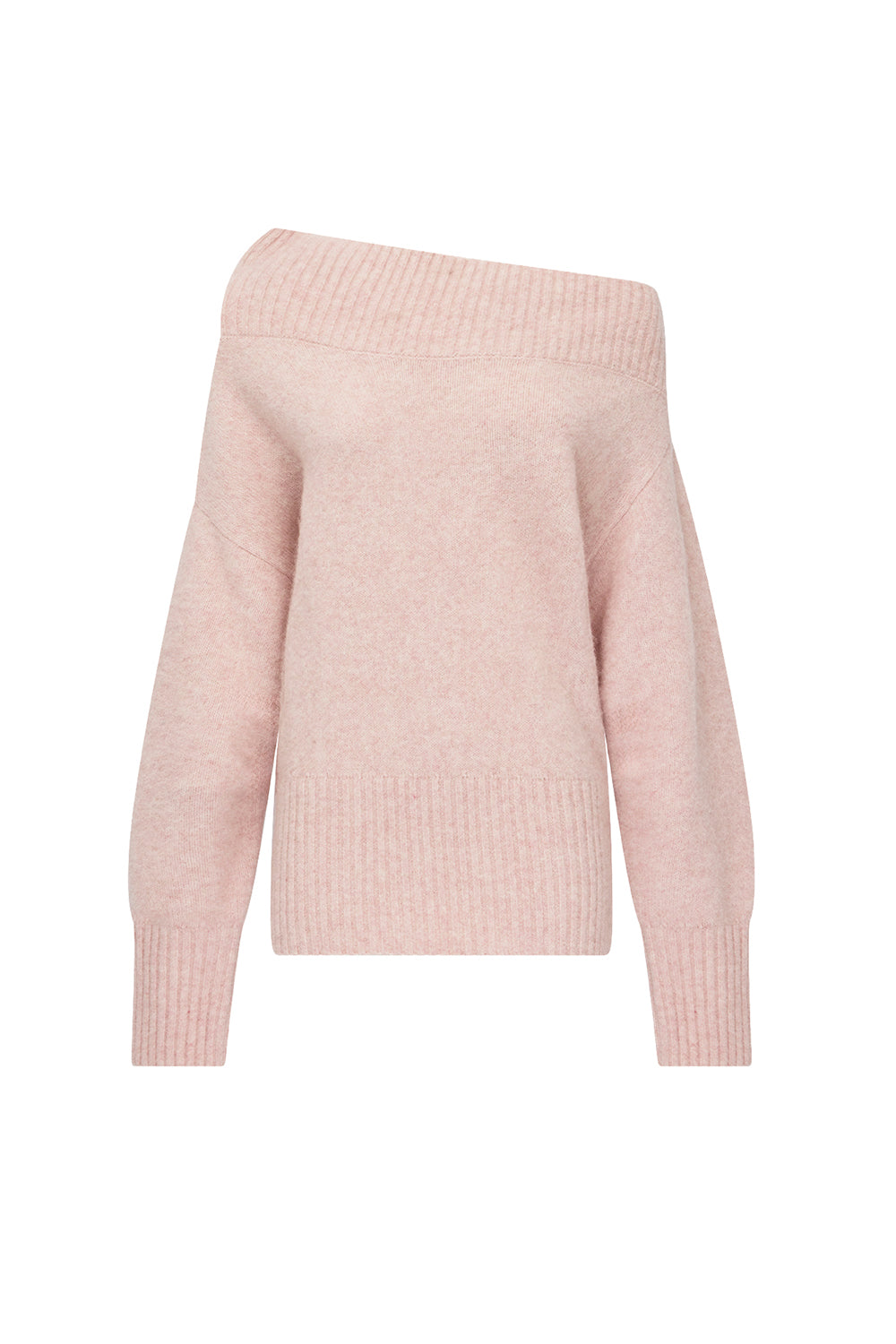 Image of a model wearing Tops. Product name - Frame Of Mind Knit Top in Pink Melange colour by brand - MANNING CARTELL