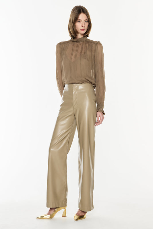 Image of Blouses. Productname: Tinted Love Blouse in Taupe colour by brand - Manning Cartell