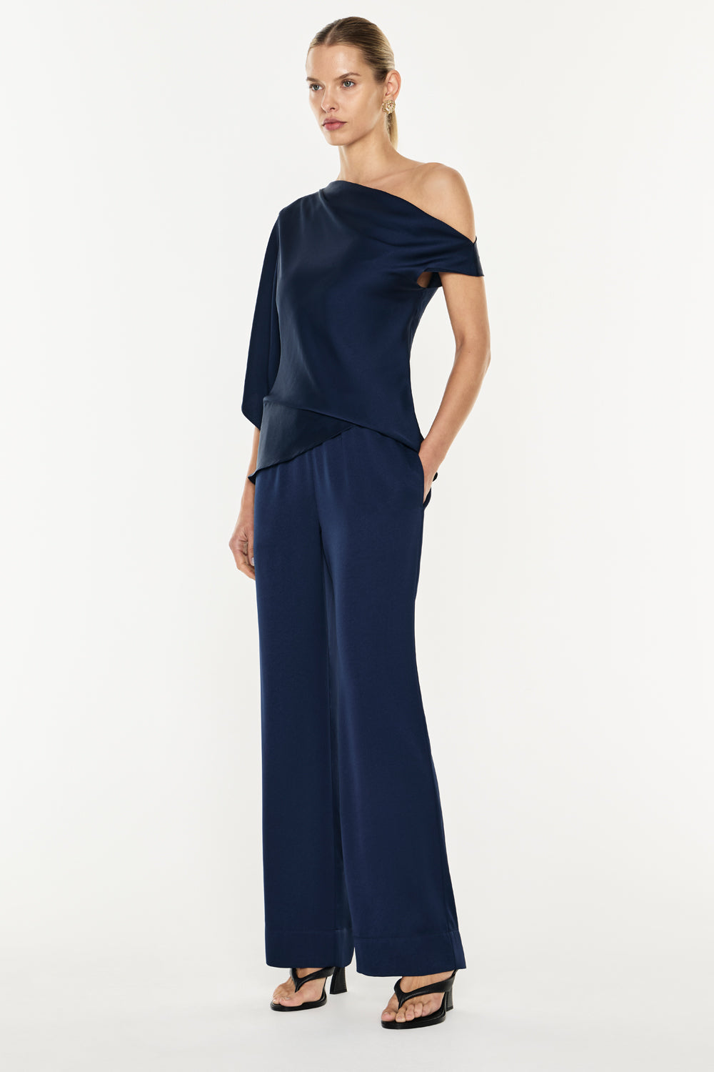Image of a model wearing Tops. Productname: Twilights Kiss Top in Midnight Navy colour by brand - Manning Cartell