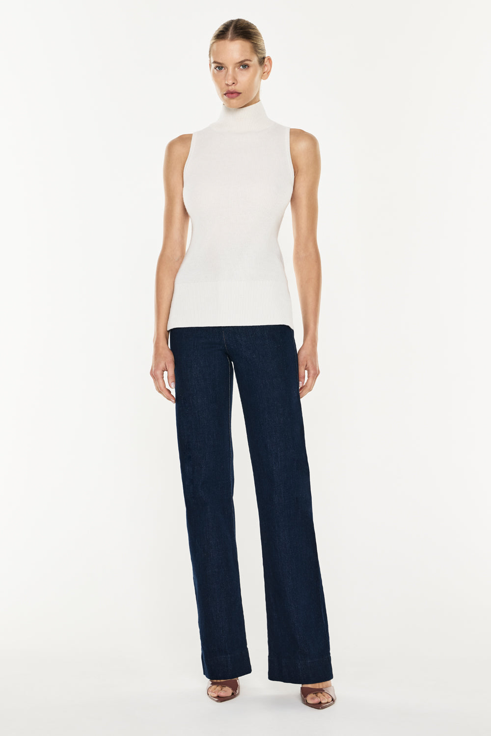 Funnel Vision Knit Top (Ivory)