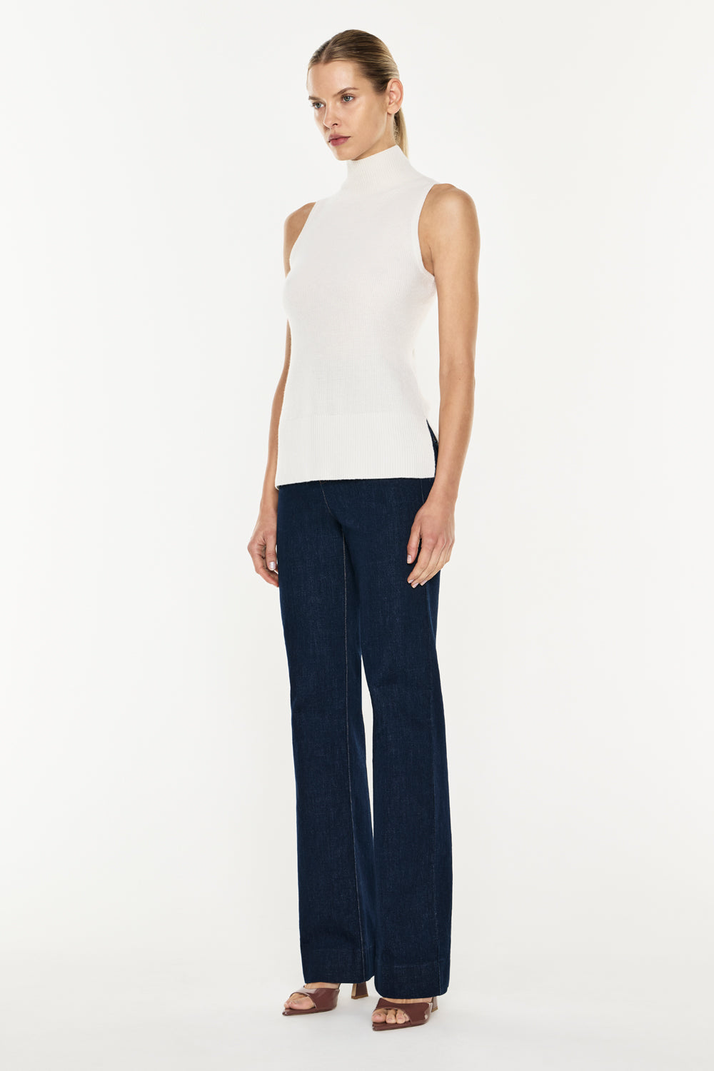 Funnel Vision Knit Top (Ivory)