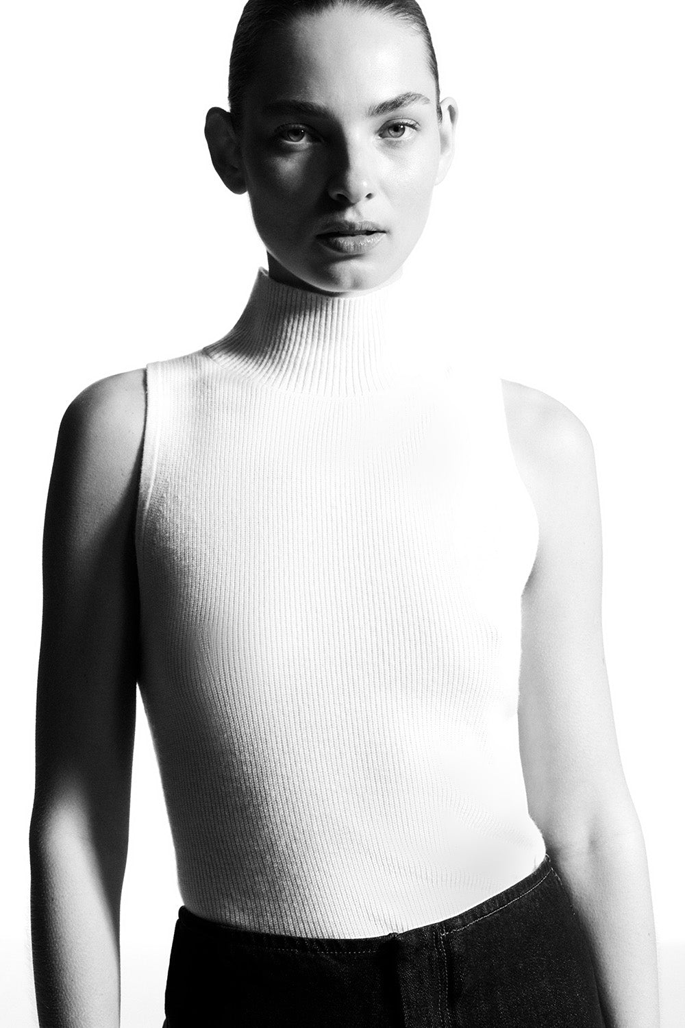 Funnel Vision Knit Top (Ivory)
