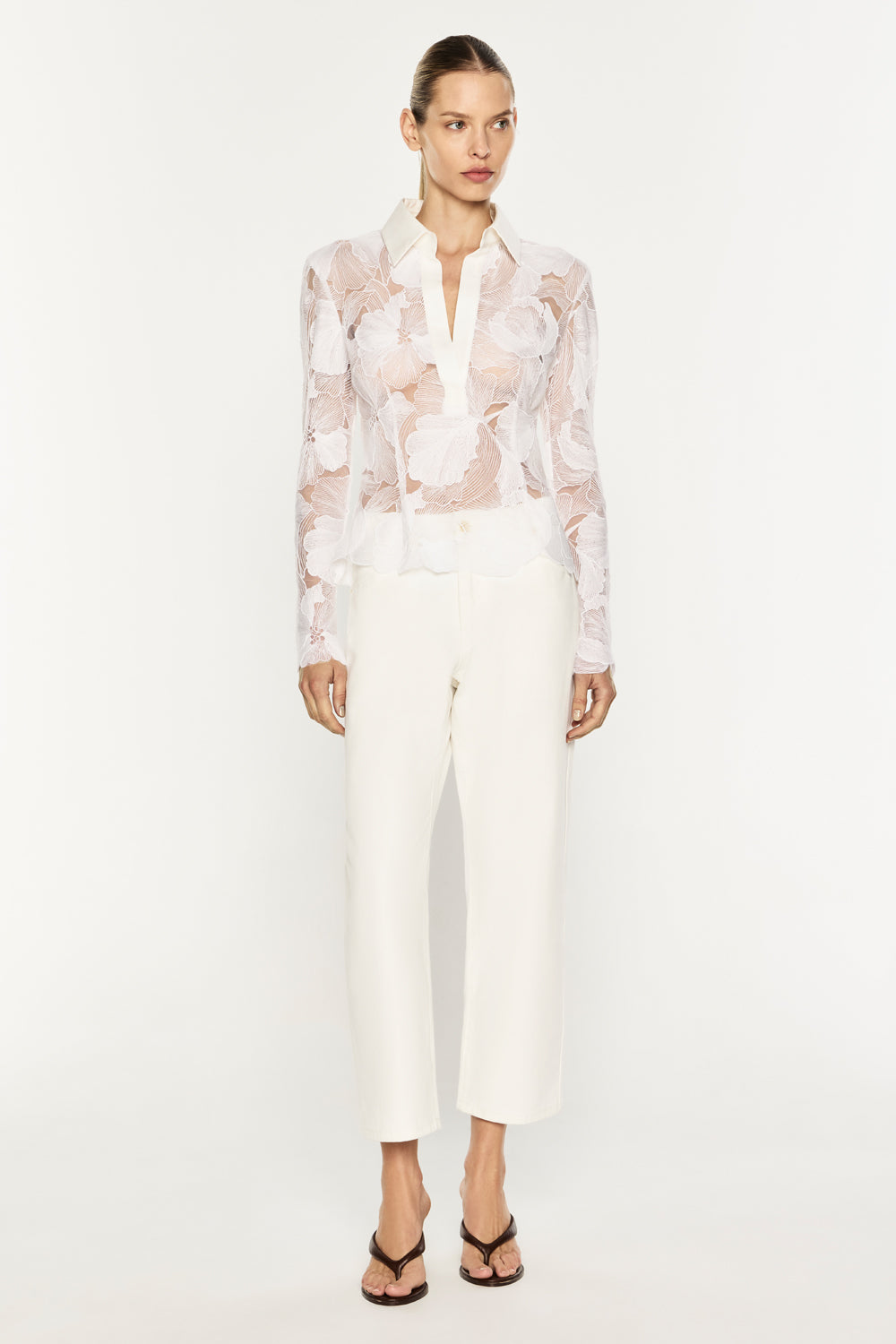 Sheer Force Polo Top (White)