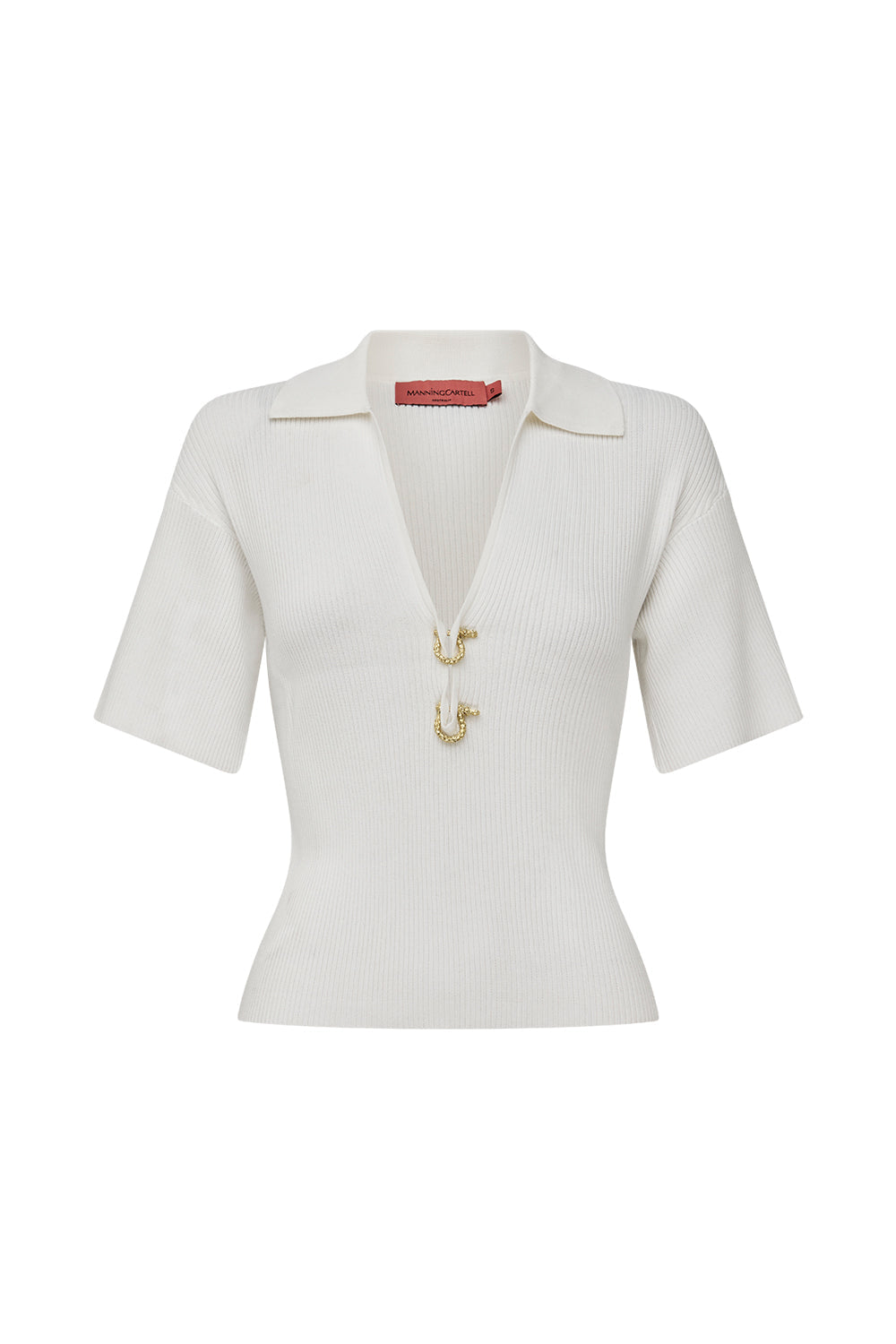 Nostalgia Trip Knit Polo (White)
