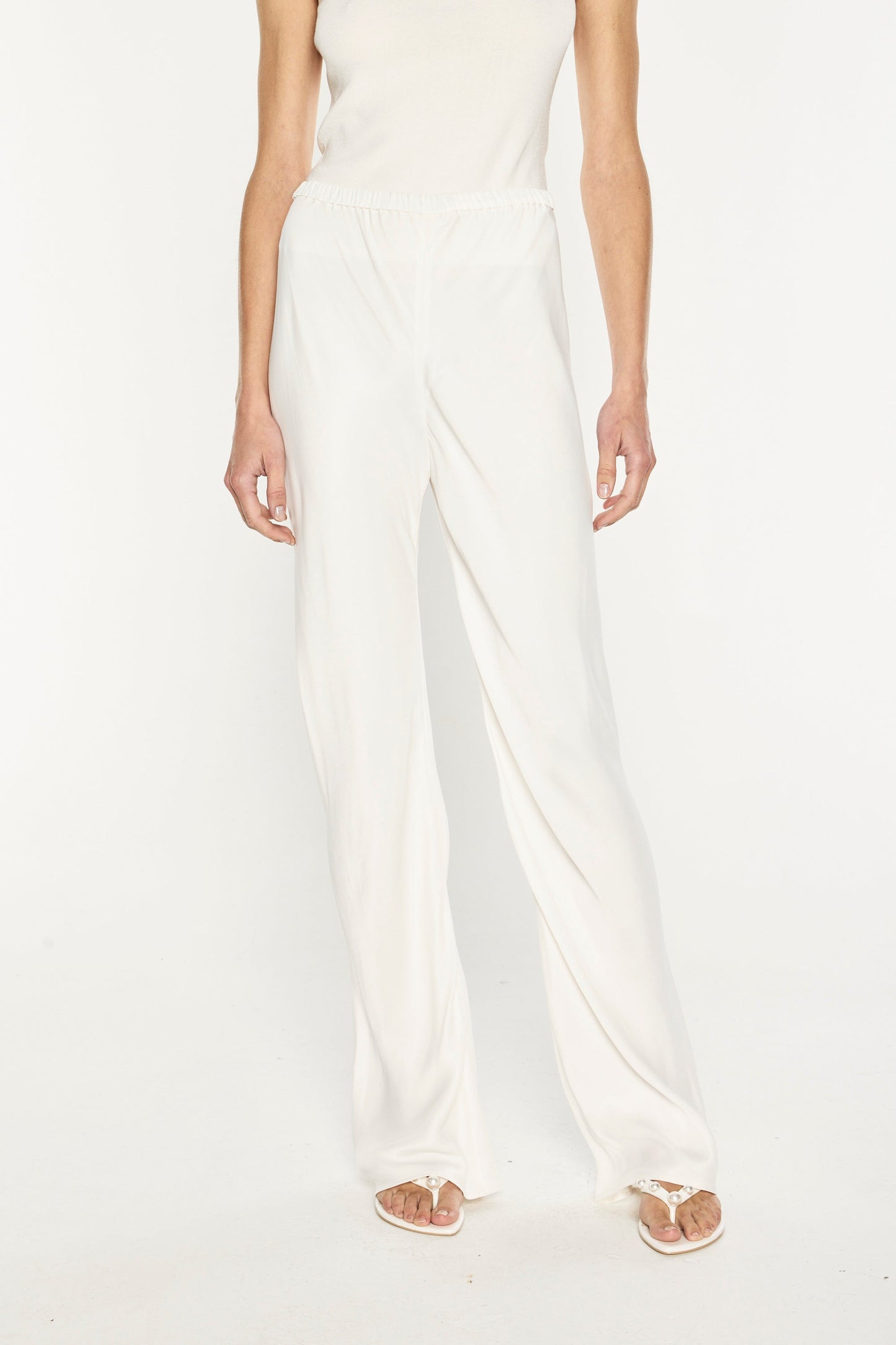 Oblique Bias Pant (White)