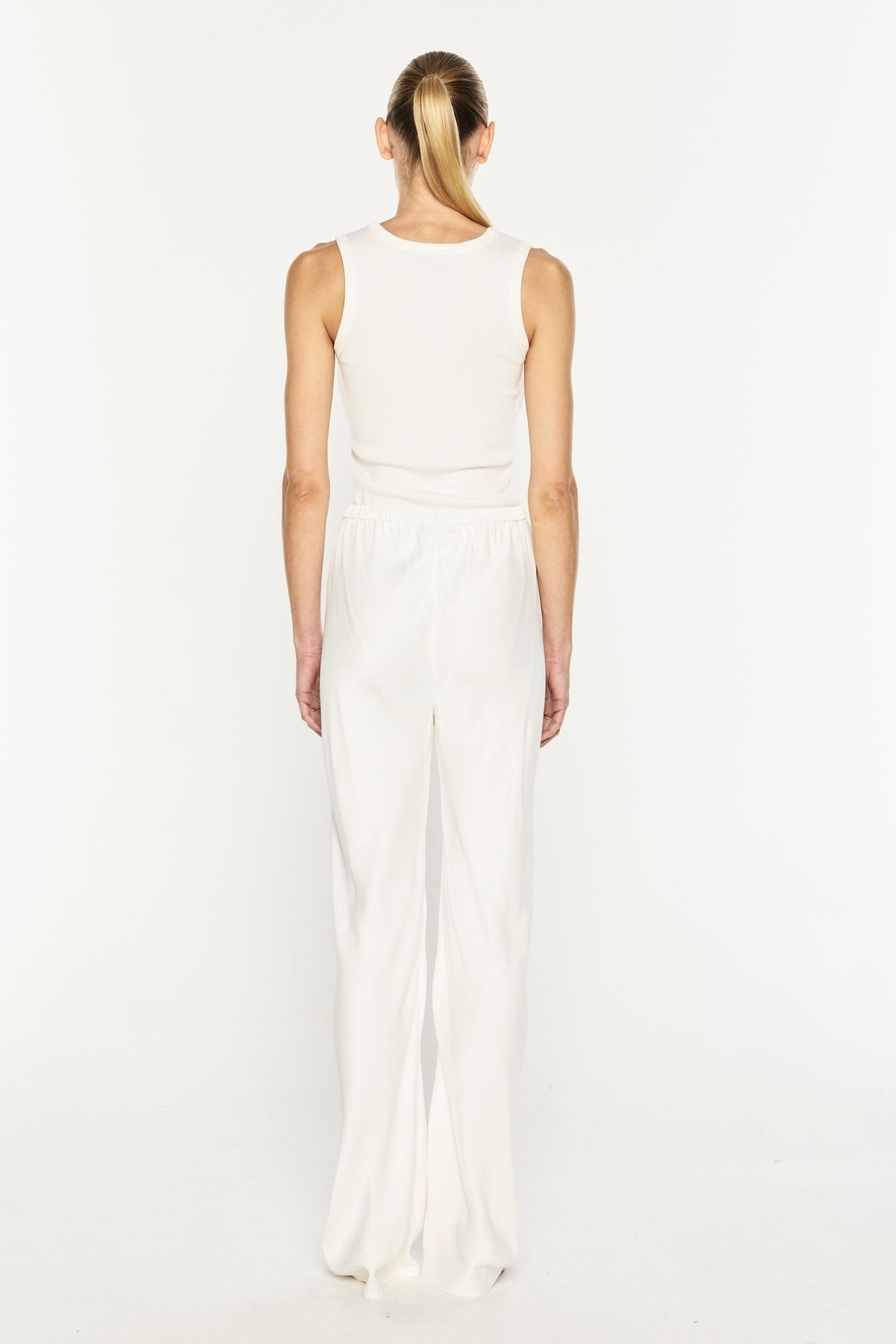 Oblique Bias Pant (White)