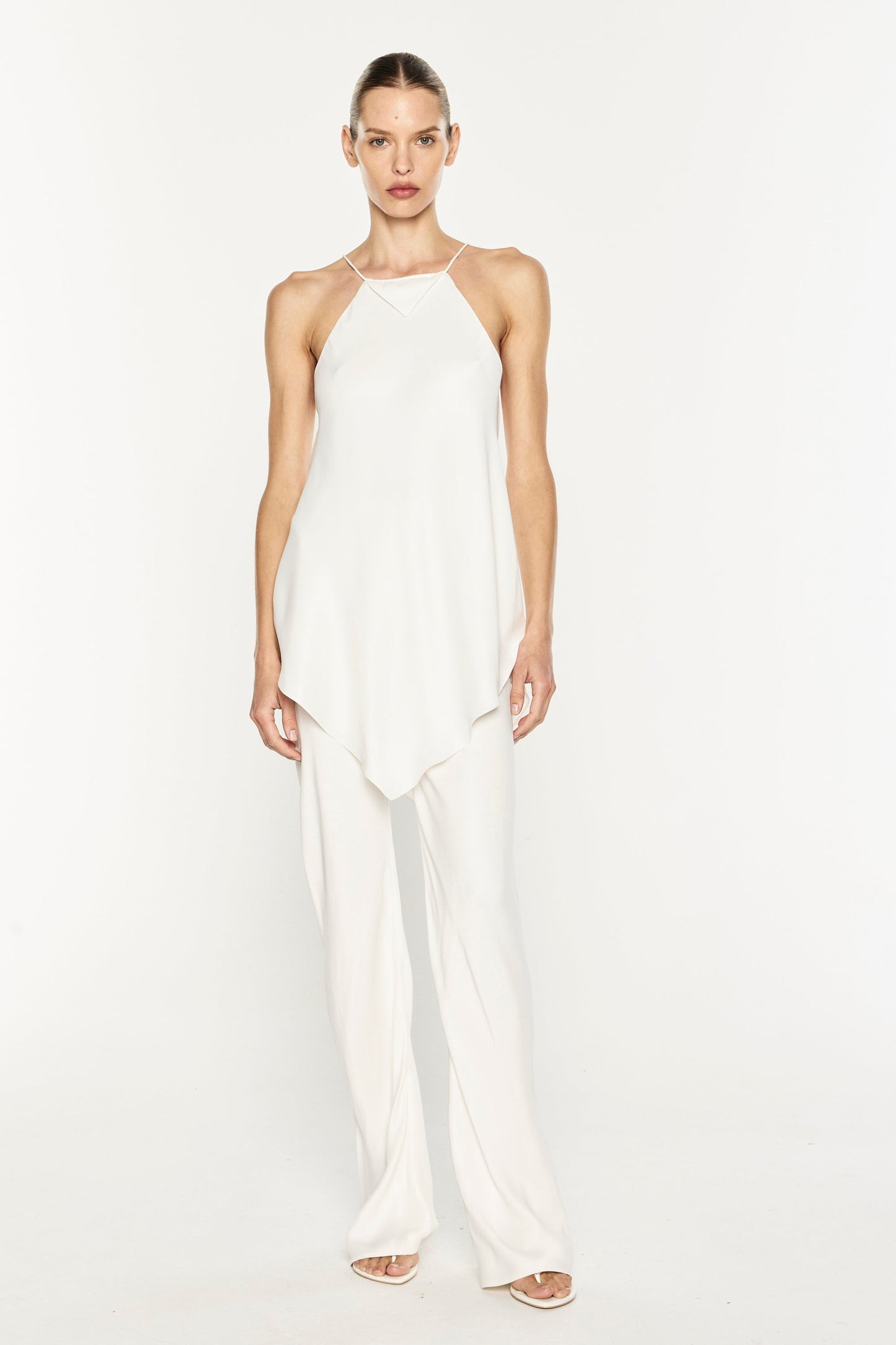 Oblique Racer Top (White)