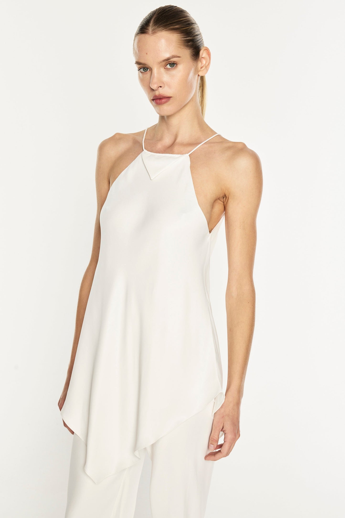 Oblique Racer Top (White)