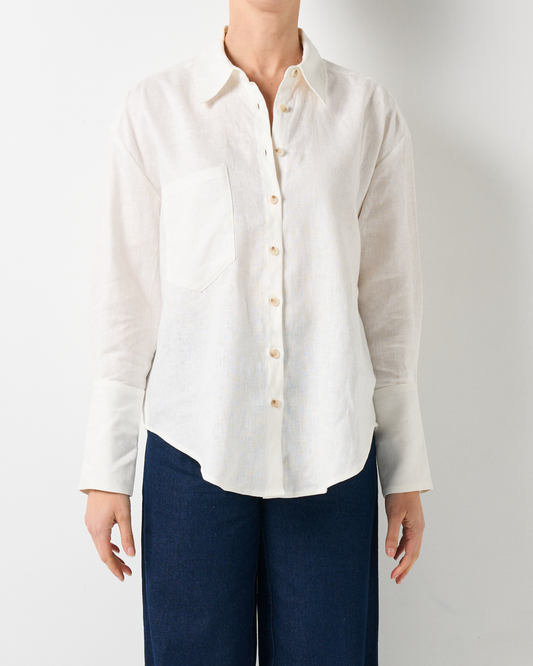 Image of Shirts. Product name - Ritz Shirt in White colour by brand - Walnut Melbourne