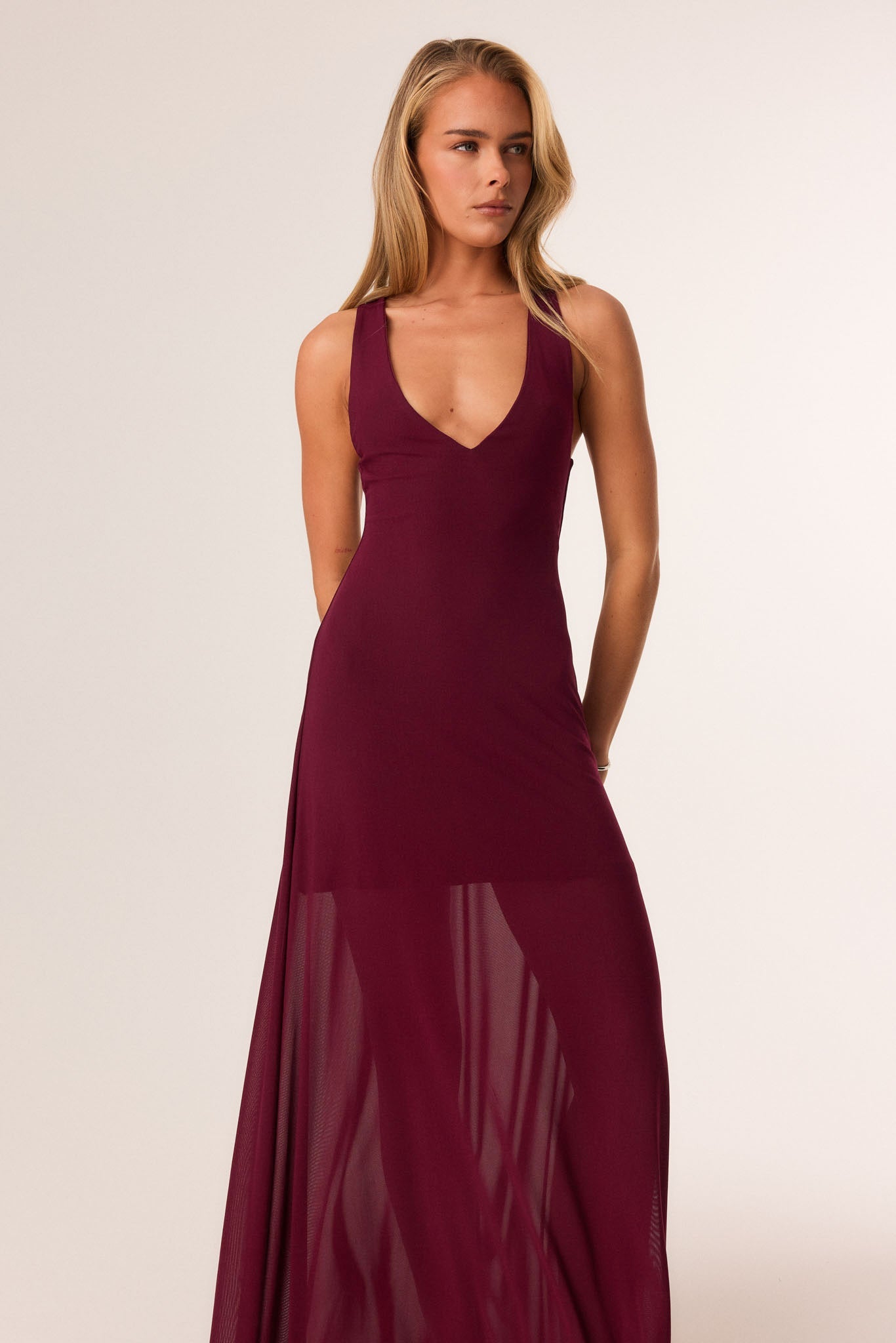 SNDYS CHELSEA MAXI DRESS (Plum)