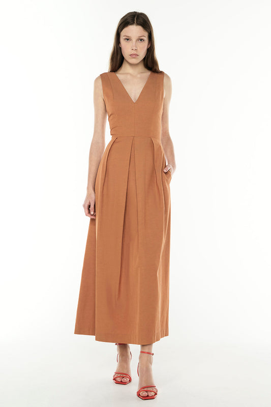 Image of Dresses. Productname: Under The Sun Maxi Dress in CHESTNUT colour by brand - Manning Cartell