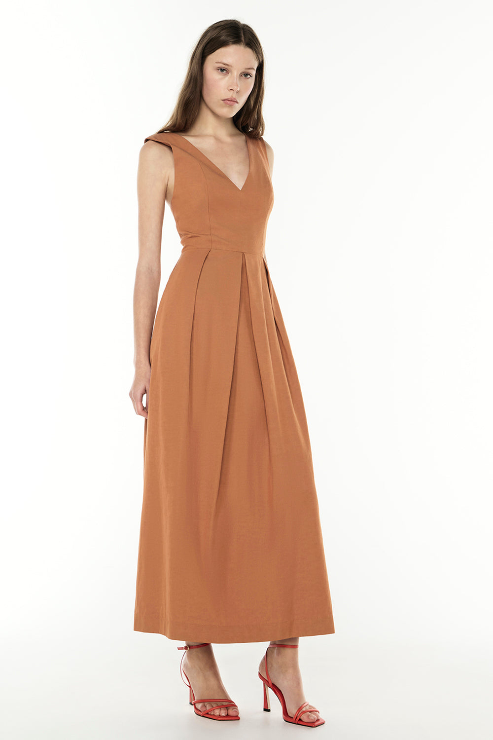 Under The Sun Maxi Dress (Chestnut)