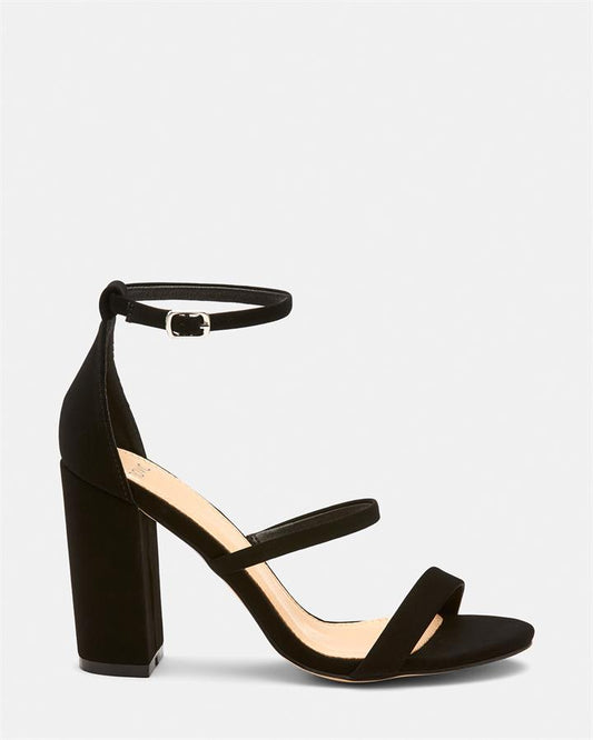 Image of Sandals. Product name - Montague Women's Strappy High Heel BLACK Novo Sandals in Black colour by brand - NOVO