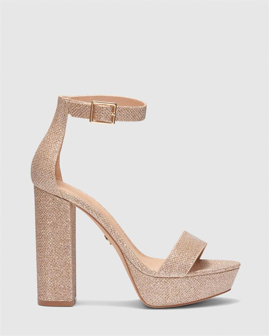 Image of Heels. Product name - Partysmith Women's Evening Shoes GOLD Novo Evening in Gold colour by brand - NOVO