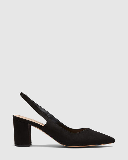 Image of Shoes. Product name - Icecream Women's Court Low Heel BLACK Novo Court in Black colour by brand - NOVO