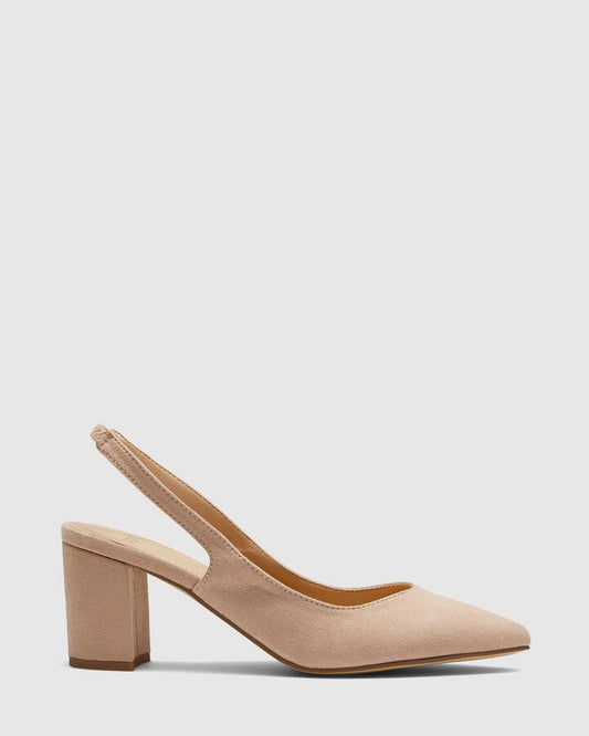Image of Shoes. Product name - Icecream Women's Court Low Heel Nude Novo Court in Nude colour by brand - NOVO