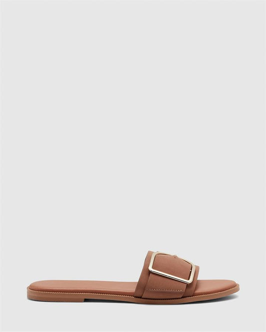 Image of Sandals. Product name - Rene Women's Thongs ALMOND Novo Thongs in Almond colour by brand - NOVO