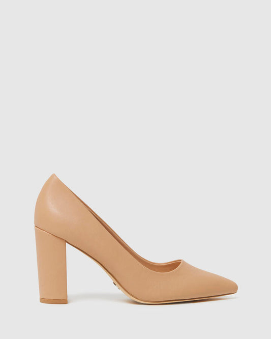 Image of Shoes. Product name - Illegal Women's Court High Heel Buff Novo Court in Buff colour by brand - NOVO
