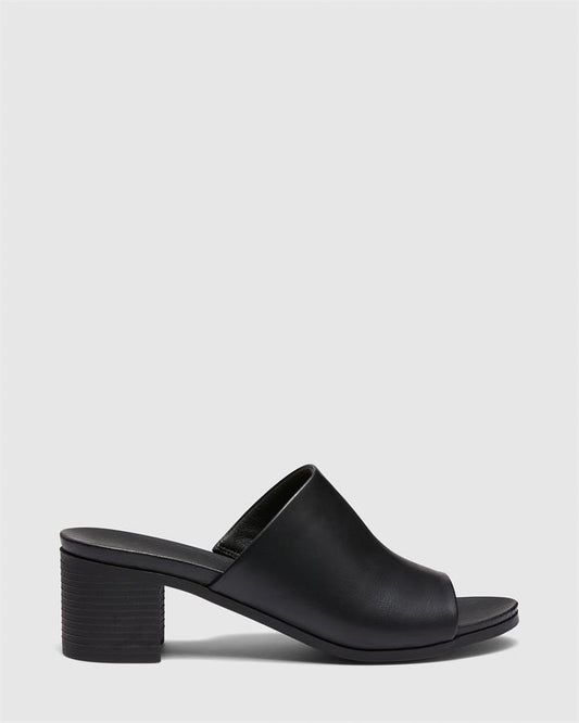 Image of Sandals. Product name - Fussy Women's Peep Toe BLACK Novo Sandals in Black colour by brand - NOVO