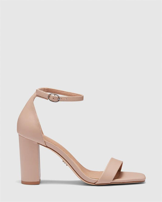 Image of Sandals. Product name - Lyza Women's Strappy High Heel Nude Novo Sandals in Nude colour by brand - NOVO