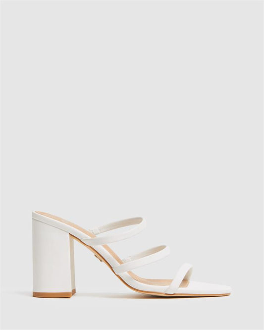 Image of Sandals. Product name - Mood Women's Strappy High Heel WHITE Novo Sandals in White colour by brand - NOVO