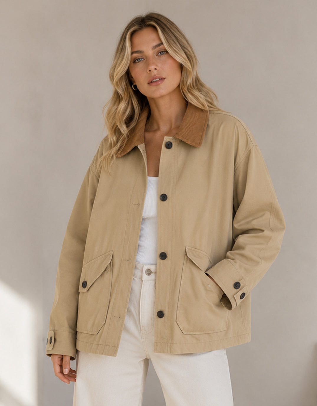 Image of Jackets. Product name - Addison Jacket Beige/Tan in Beige/Tan colour by brand - 132 Fashion