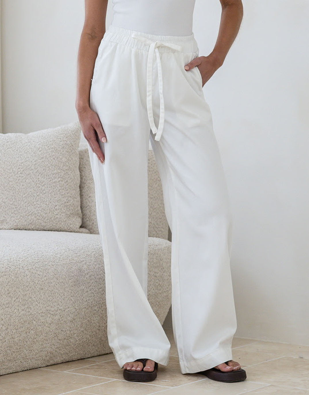 132 Fashion Lucia Tencel Denim Jean (White)