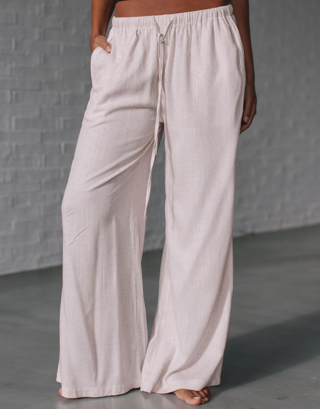 Berlin Racer Stripe Pant - (Natural/White)