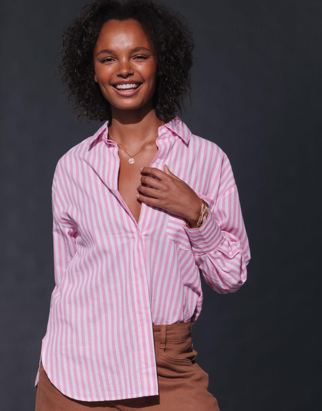 Emerson Stripe Shirt - (Pink/White)