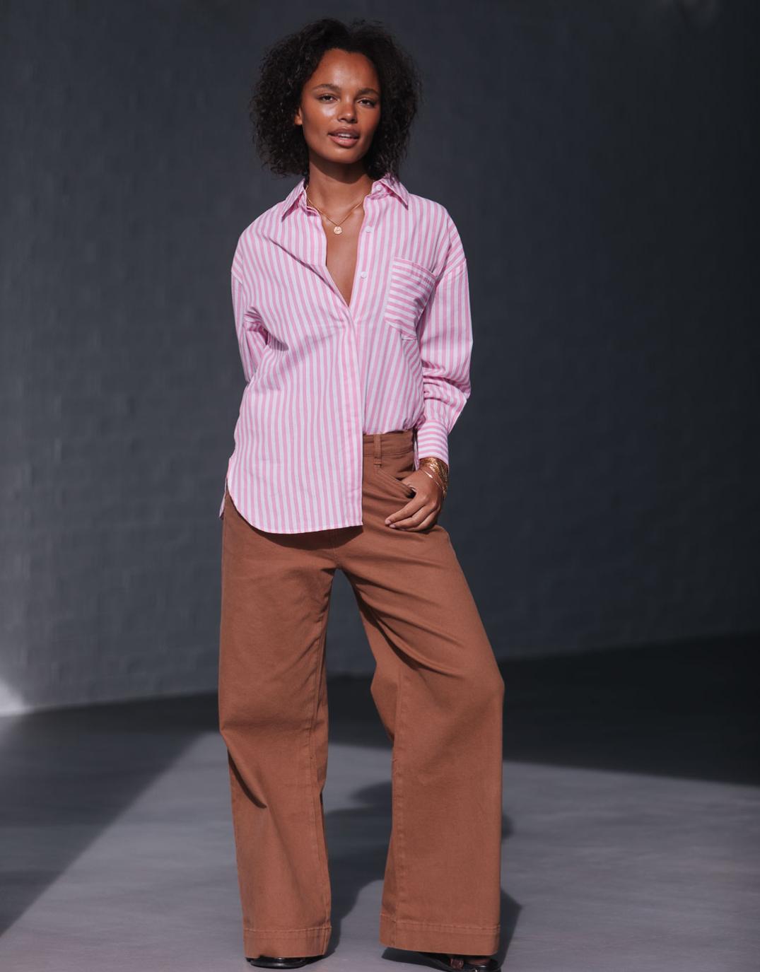 Emerson Stripe Shirt - (Pink/White)